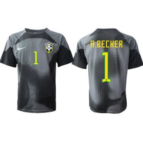 Camiseta de fútbol Brasil A.Becker 1 Portero 1ª equipación Copa Mundo 2022